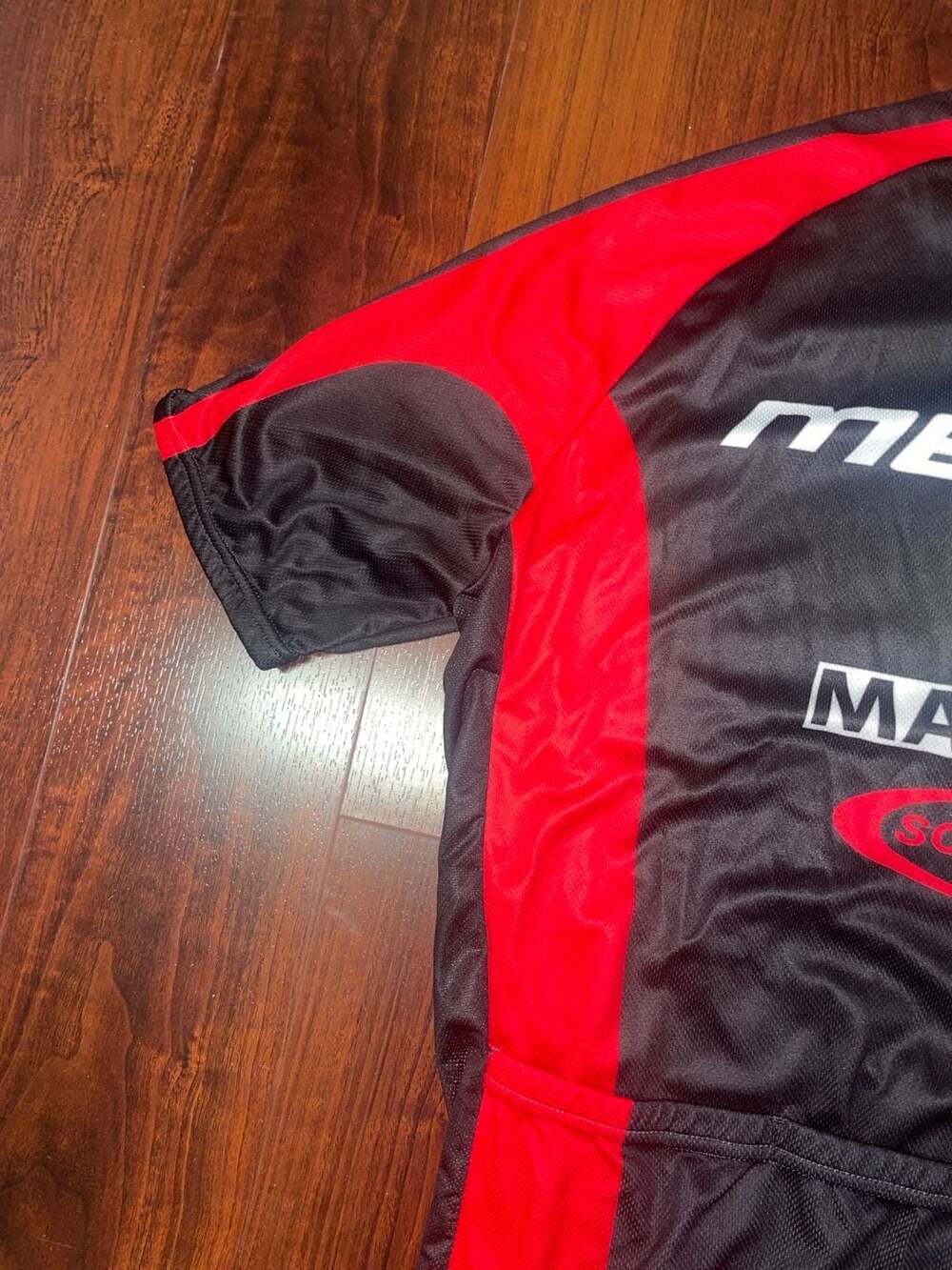 Merida Men's Short Sleeve Cycling Jersey Full Zip MTB Bike Shirt - Black/Red - Picture 12 of 16